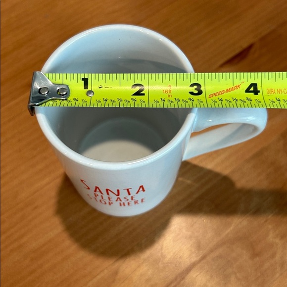 Christmas Coffee Cup Mug. Santa Please Stop Here. White and Red. - Picture 6 of 7